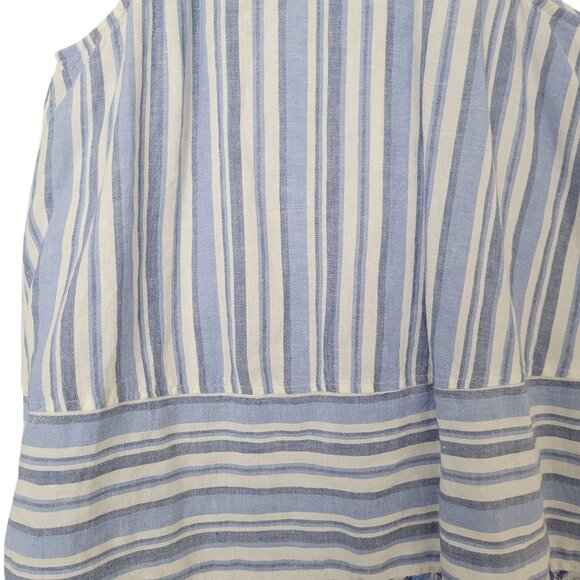 Bella Dahl Anthropologie Striped Linen Blend Halter Top Womens Size XS Blue - Picture 5 of 8